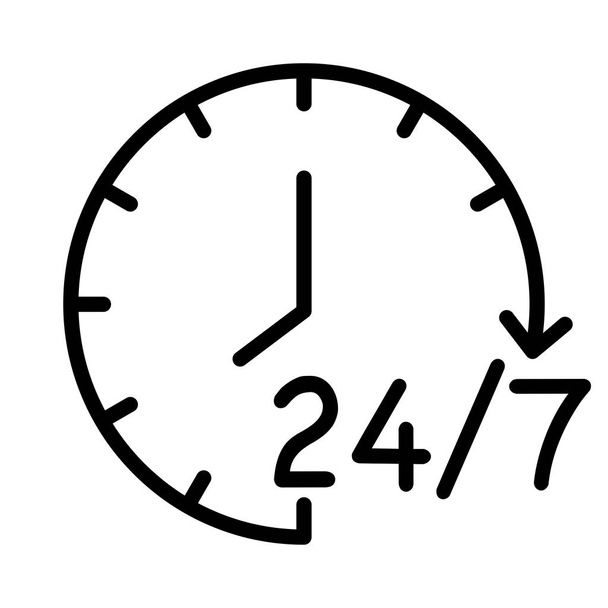 Uhr Stunden Konzept Symbol Arbeitszeit Vektor - Vektor, Bild