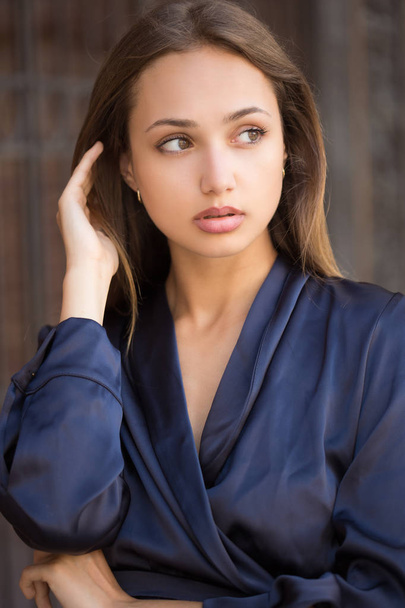Young gorgeous fashion brunette. - 写真・画像