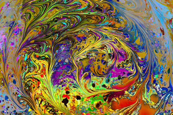 Abstract grunge kunst achtergrond textuur met kleurrijke verf splas - Foto, afbeelding