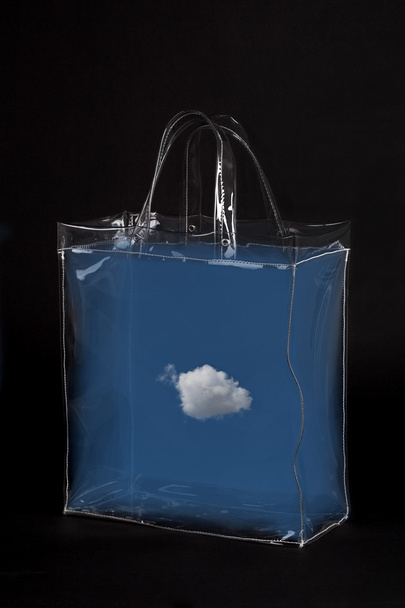 Transparent Bag With A Cloud - Photo, Image