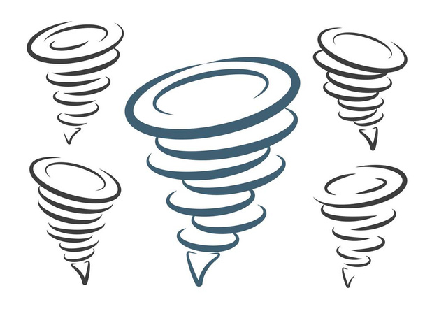 Tornado cartoon icons - Vector, Image