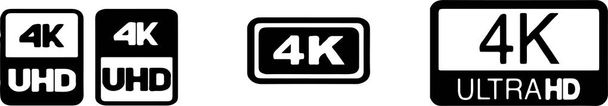 Вектор 4K Ultra HD на кольоровому фоні
 - Вектор, зображення