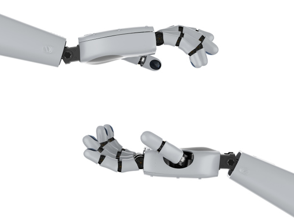 Robotic hand hold empty box - Photo, Image