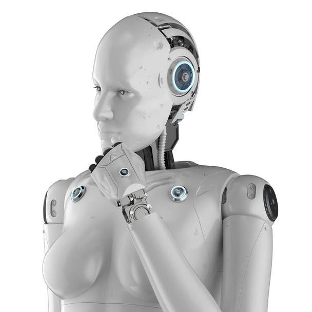 Nő kiborg vagy robot elemezni - Fotó, kép