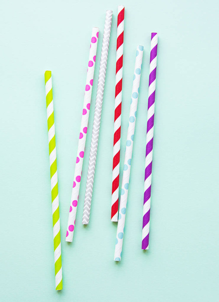 Drinking paper straws - Foto, Imagem