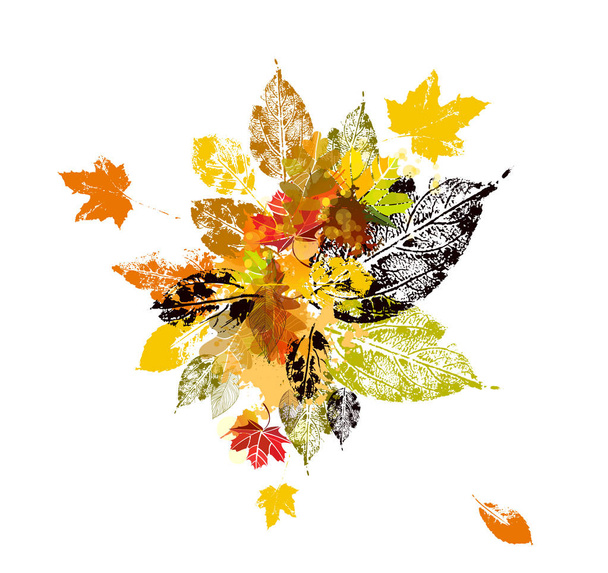 Abstrakcja jesiennych liści.. Ilustracja wektora - Wektor, obraz