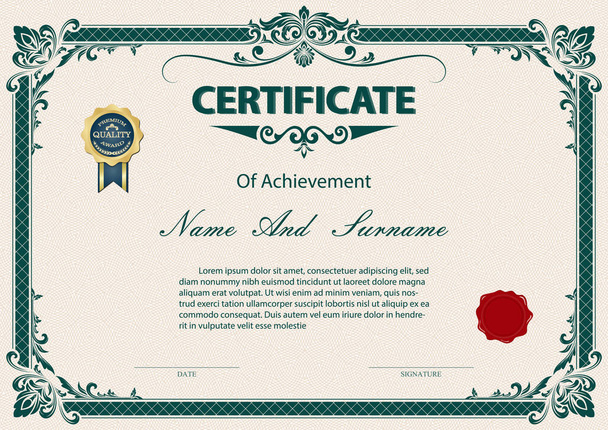 Certificado o diploma
 - Vector, imagen