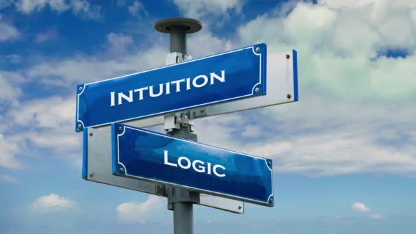Street Sign Intuition versus Logic - Footage, Video