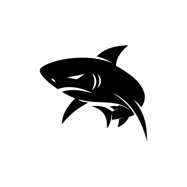 Shark logo design graphic vector isolate illustration template - Vector, Image