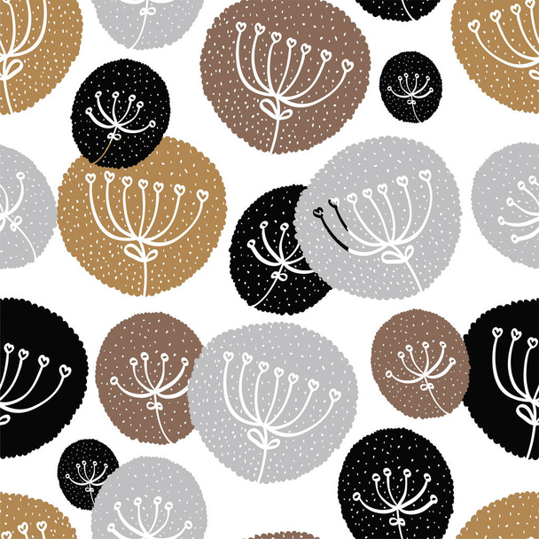 kunstvolle florale nahtlose Textur, endloses Muster mit Blumen. nahtloses Muster kann für Tapeten, Musterfüllungen, Webseiten-Hintergrund, Oberflächentexturen verwendet werden. - Vektor, Bild