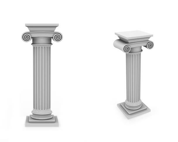 Marble columns frontal and diagonal - Foto, Imagen