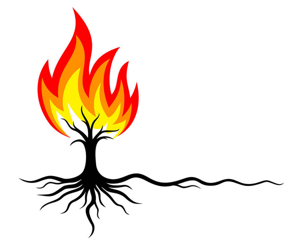 The Symbol of burning forest. - Vector, Image
