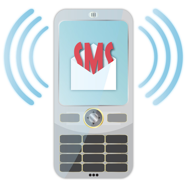 Сообщение на мобильный телефон
 - Вектор,изображение