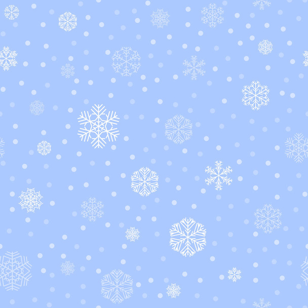 vector invierno nieve luz patrón sin costuras - Vector, imagen