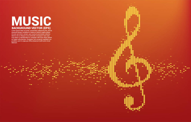 Sol key note icon Sound wave Music Equalizer background. background for event concert and music festival - Vector, Image