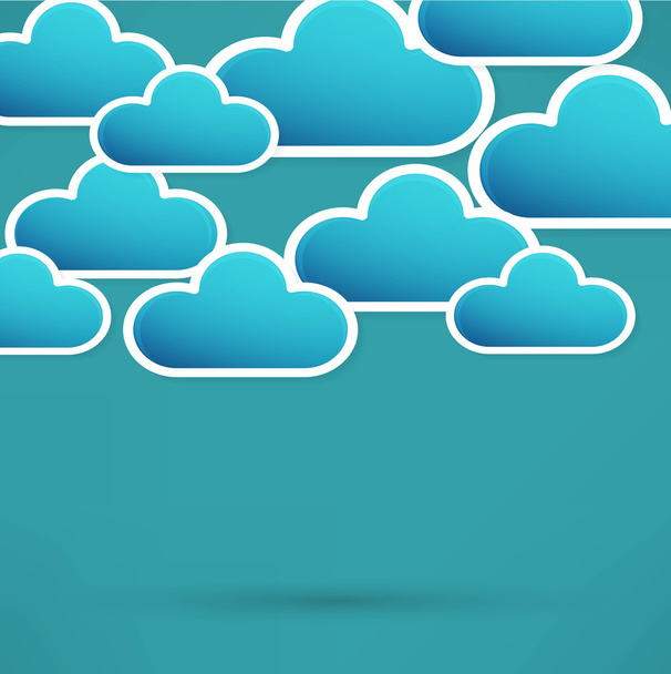 Paper clouds background - Vector, Image
