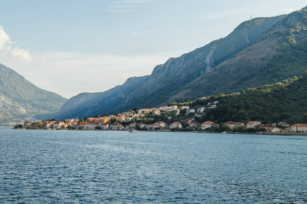 The city on the beach in the Bay of Kotor in Montenegro - Фото, зображення