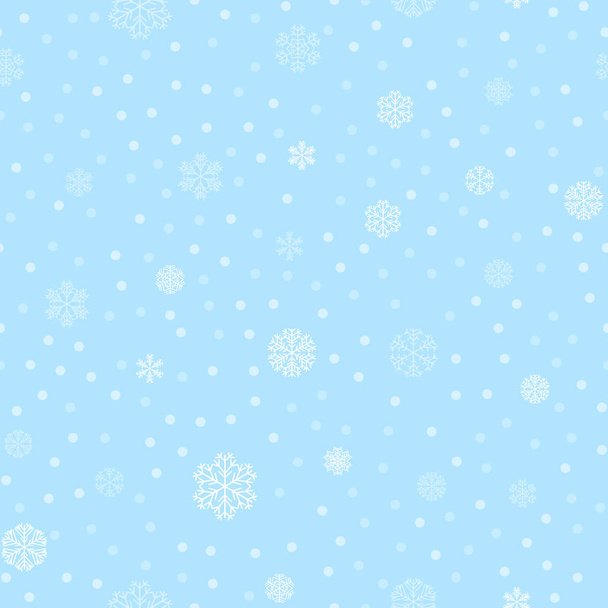 Vektor Winter Schnee Licht nahtlose Muster - Vektor, Bild