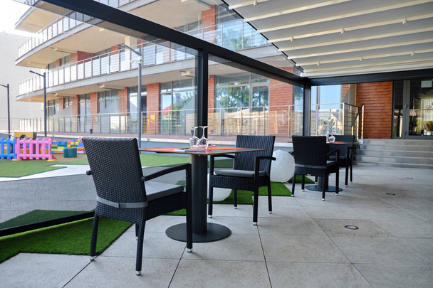 Restaurant summer terrace interior. Interior Design - Photo, Image