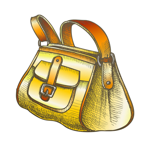 Moda elegante mão bagagem saco cor vetor
 - Vetor, Imagem