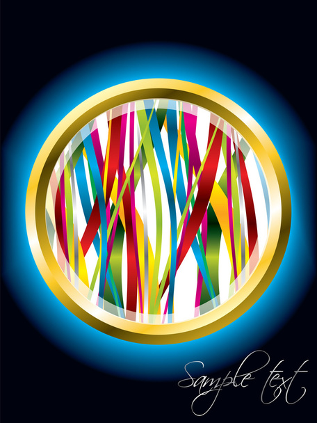 Ribbons in ring - Vector, Image