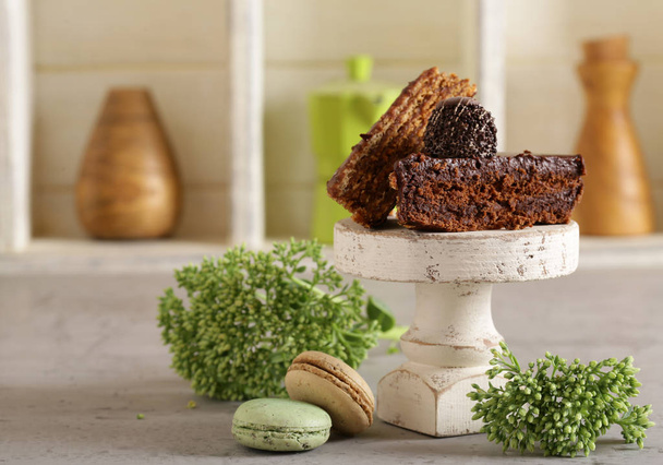 super pasteles de chocolate, surtido brownie
 - Foto, Imagen