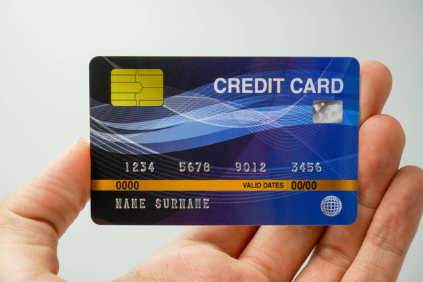 mockup credit card, the popular payment method with plastic card - Photo, Image