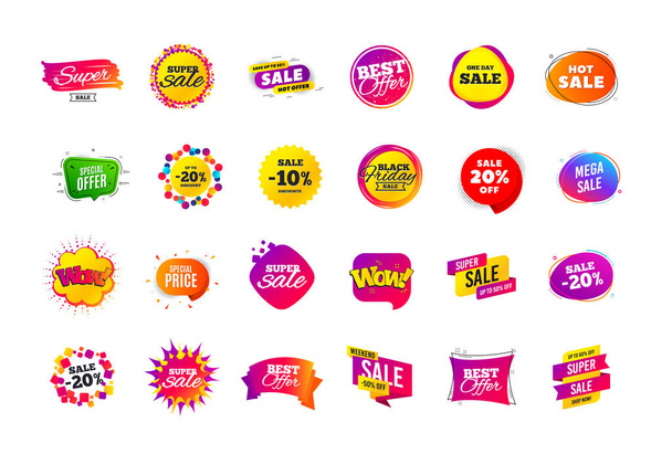 Sale banner badge. Special offer discount tags. Coupon shape templates. Best offer badge. Super discount icons. Vector - Vector, Image