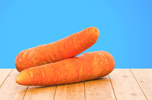 Carrots close-up 3d rendering with realistic texture - Fotografie, Obrázek