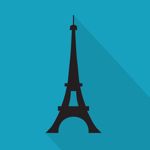 Eyfel kulesi Paris simgesi- vektör illüstrasyon - Vektör, Görsel