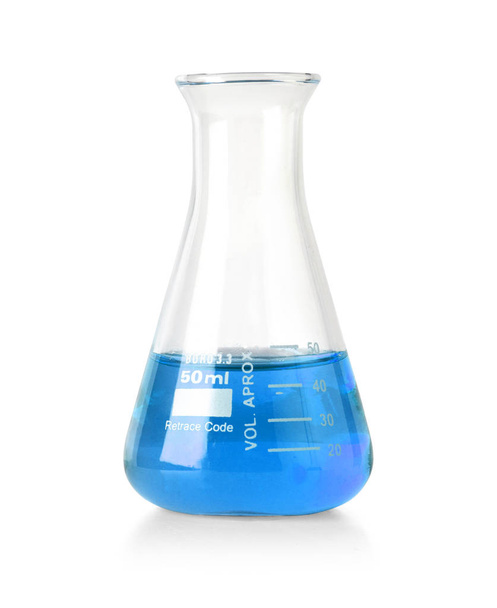 Frasco con líquido azul
  - Foto, Imagen