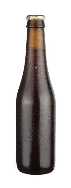 Bottle of dark beer with drops - Фото, зображення