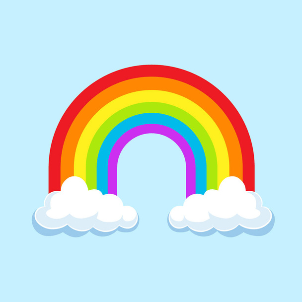 LGBT tęcza w chmury symbol ikona wektor - Wektor, obraz