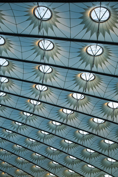 Stadium roof design. Geometric shapes. Abstract background. - Foto, Imagen
