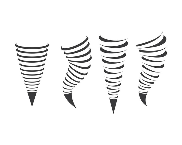 tornado wind icon logo vector illustration - Vector, Image