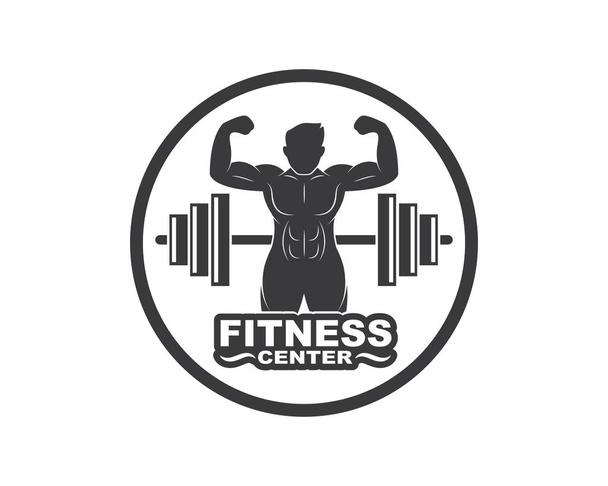 Bodybuilder γυμναστήριο εικονίδιο λογότυπο σήμα διάνυσμα απεικόνιση - Διάνυσμα, εικόνα