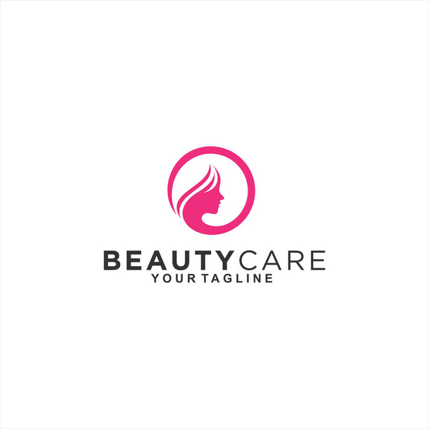 Mujer Beauty Care Diseño de Logo
 - Vector, Imagen