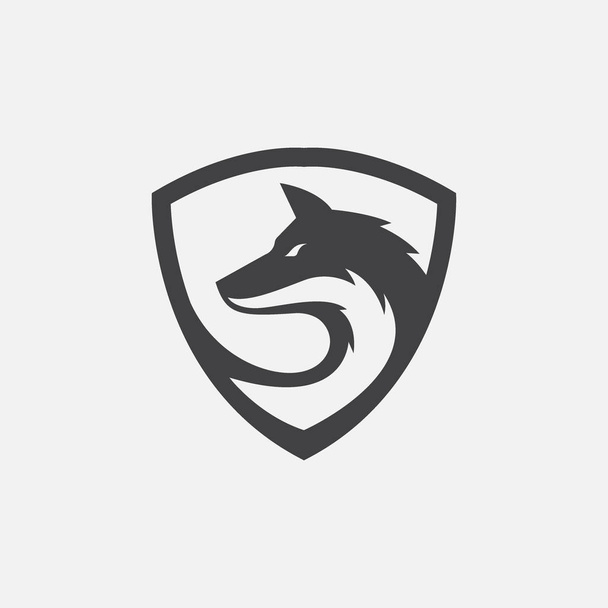 wolf shield logo - Vector, Image
