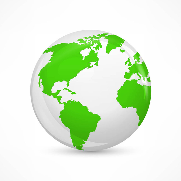 Green earth concept on white - Vector, Image