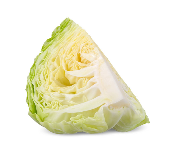 Slice cabbage isolated on white clipping path - Photo, Image