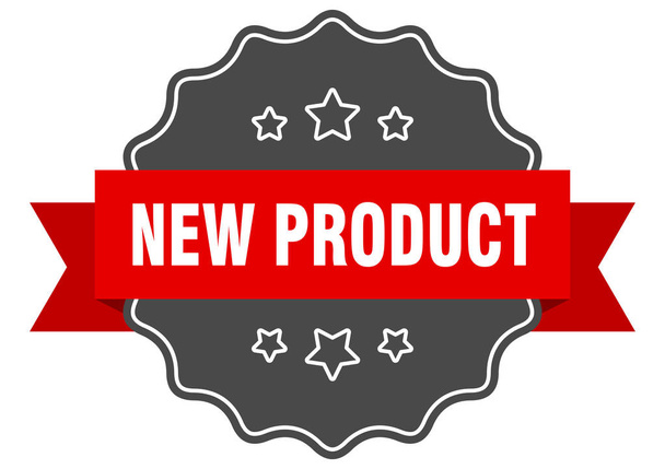 new product red label. new product isolated seal. new product - Vector, Imagen