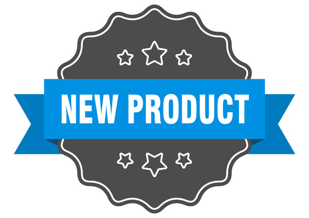 new product blue label. new product isolated seal. new product - Вектор,изображение