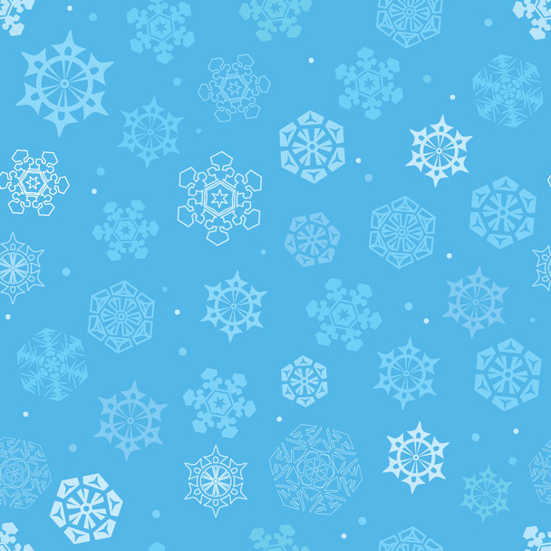 Snowflakes Seamless Pattern - Vektor, obrázek