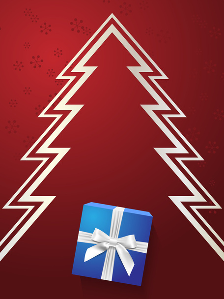 Gift under the tree - Vector, Image