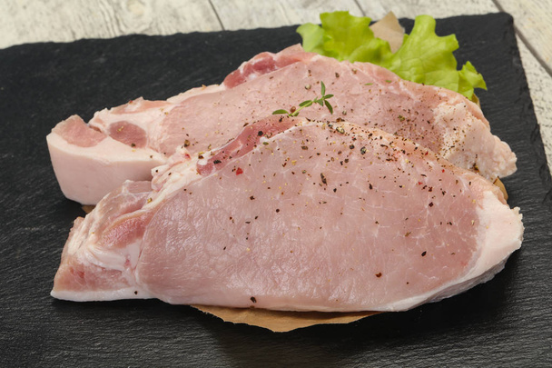 Raw pork meat steak for grill - Photo, Image