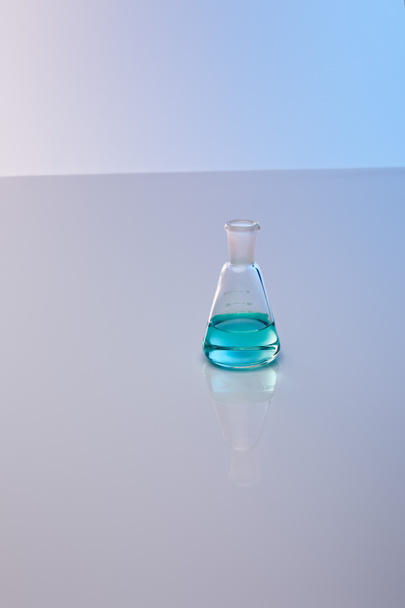 glass flask with blue colorful liquid - Photo, Image