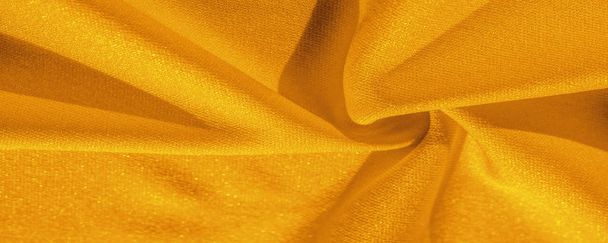Texture, background, silk fabric, yellow woman's handkerchief; D - 写真・画像