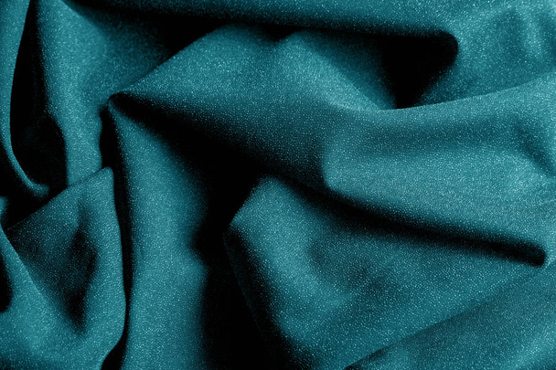 Textured, background, pattern, turquoise fabric. This is an unus - Photo, Image
