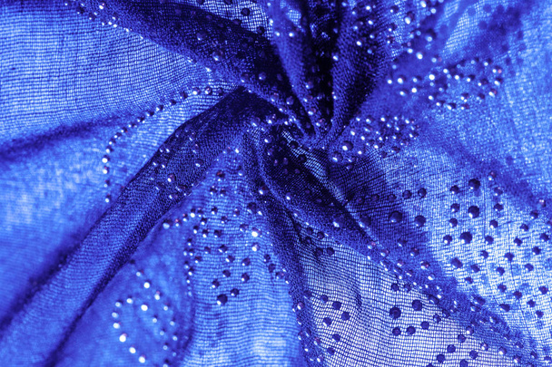 extura, fondo, patrón, postal, seda azul con vidrio pegado
 - Foto, Imagen