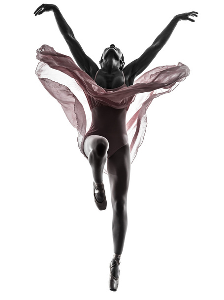 woman ballerina ballet dancer dancing silhouette - Foto, afbeelding